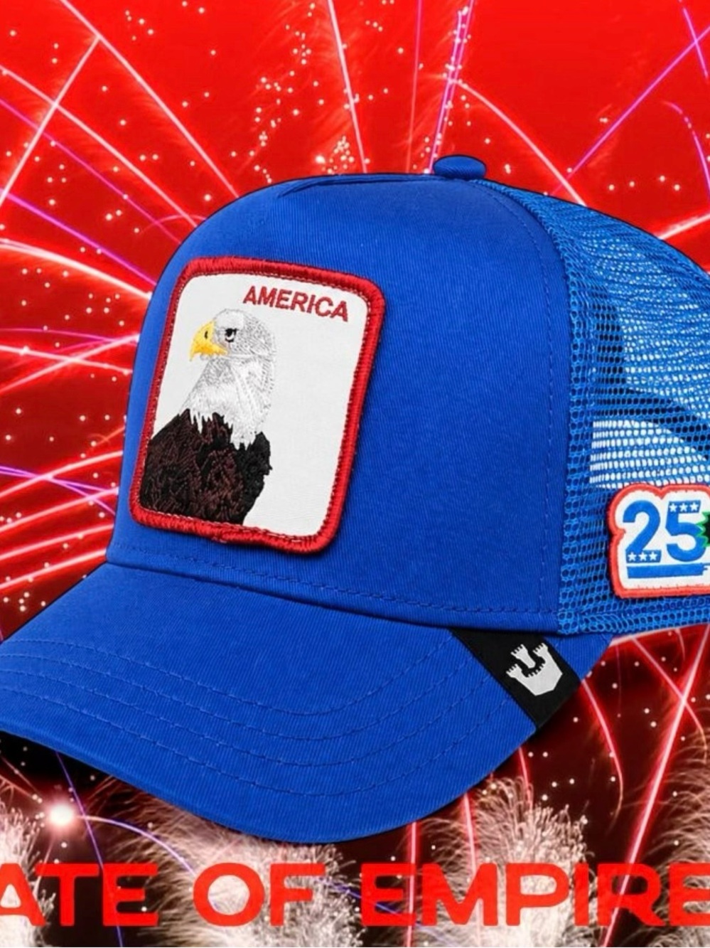 Goorin Bros. "FATE OF EMPIRES"
America Trucker Hat. Mesh SnapBack NWT.